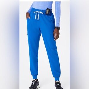 FIGS High Waisted Relaxed Jogger Scrub Pants XS Petite Royal blue hospital